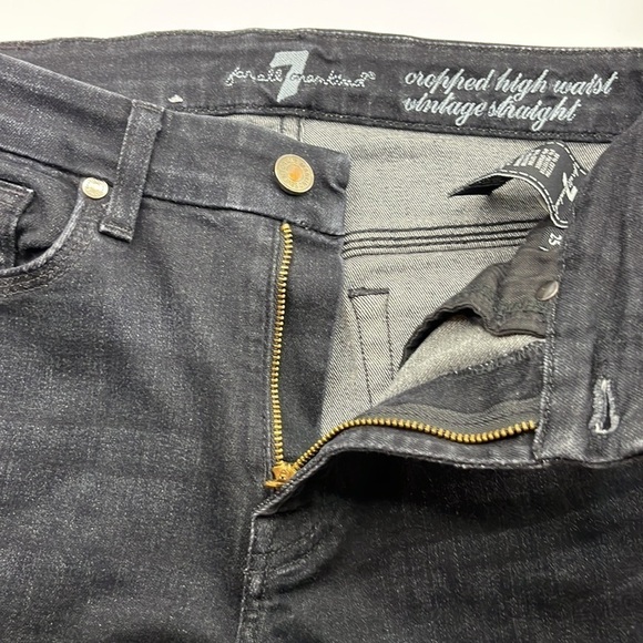 7 For All Mankind Cropped High Waist Vintage Straight Size 25 - Picture 16 of 16